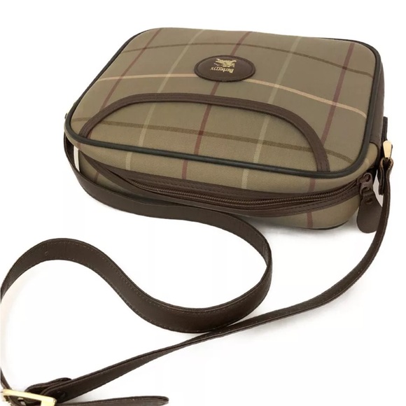 Burberrys Crossbody Shoulder Bag in Logo Check Canvas Authentic Vintage - Picture 7 of 11